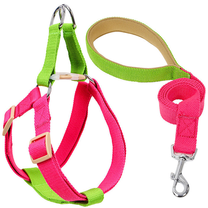 Unleash the Fun with the Color Pet Drawstring Leash Vest-style Dog Leash