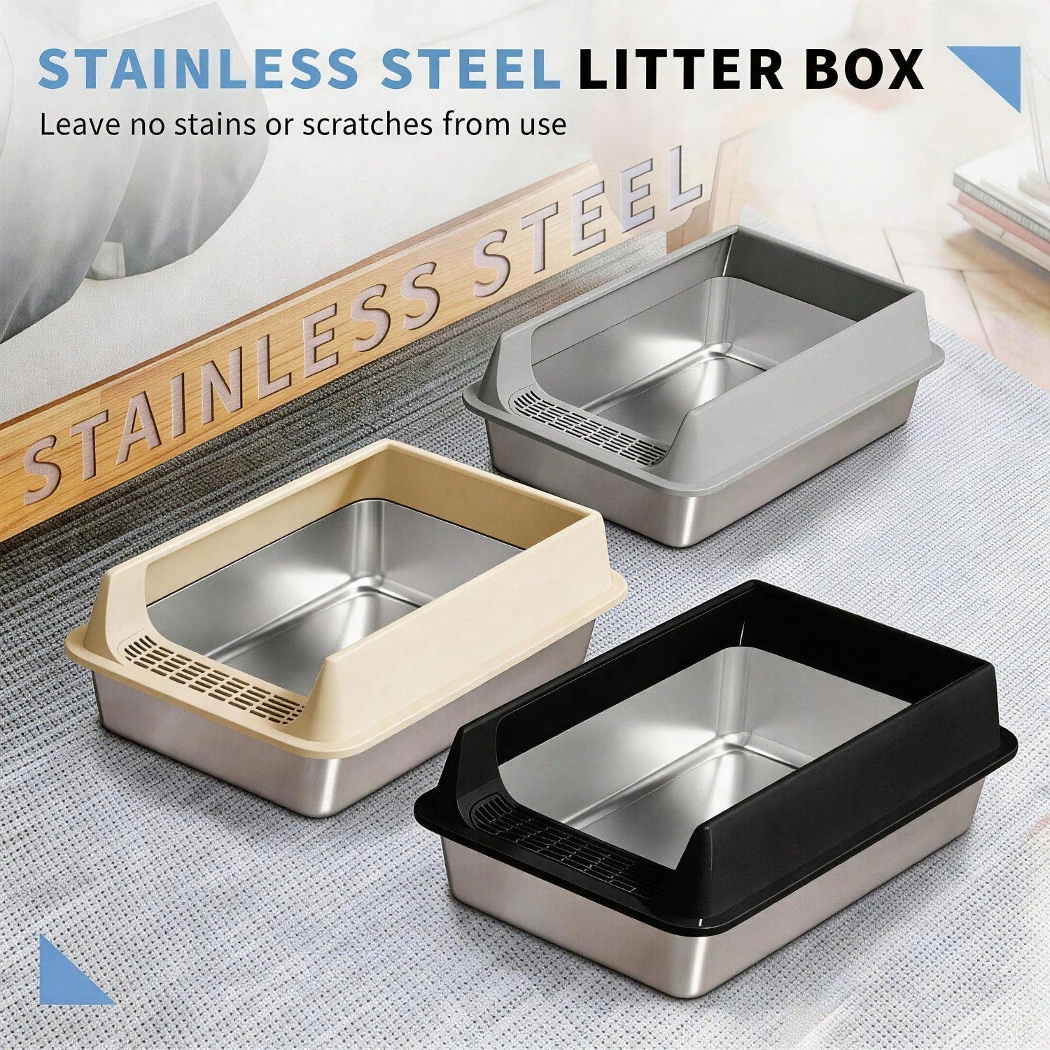 Elevate Your Cat's Litter Experience with Our Stainless Steel Litter Box