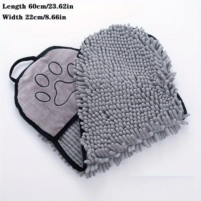 Super Absorbent Microfiber Pet Towel Quick-Drying with Hand Pockets for Dogs and Cats