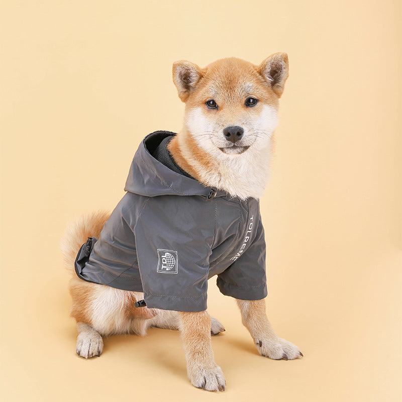 Pet Rainproof Hooded Jacket Waterproof Coat for Small and Medium Dogs