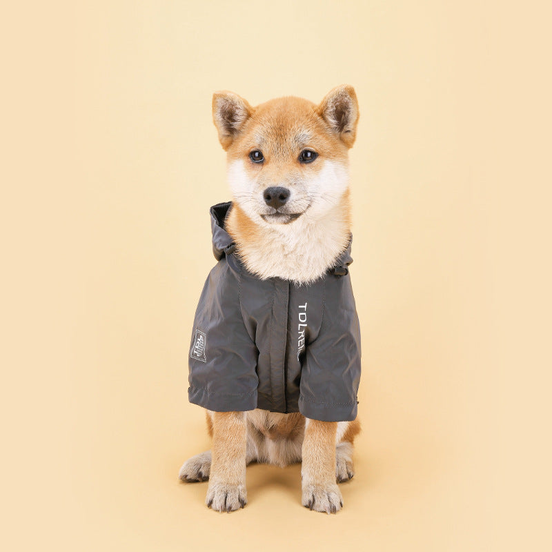 Pet Rainproof Hooded Jacket Waterproof Coat for Small and Medium Dogs