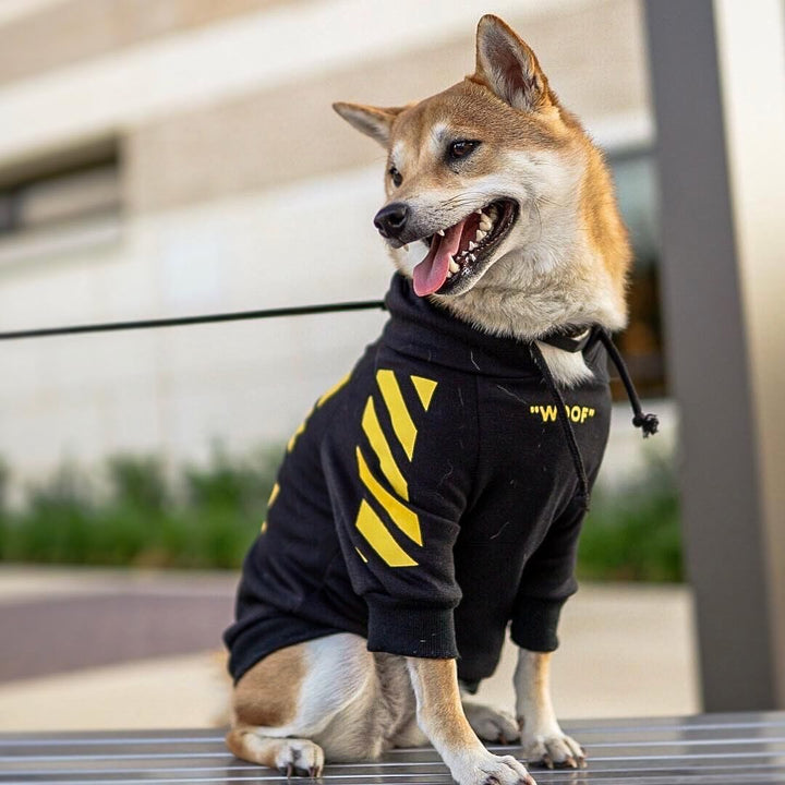 Pet Fashion Sweater Three-Stripe Autumn Winter Sports Outfit for Dogs
