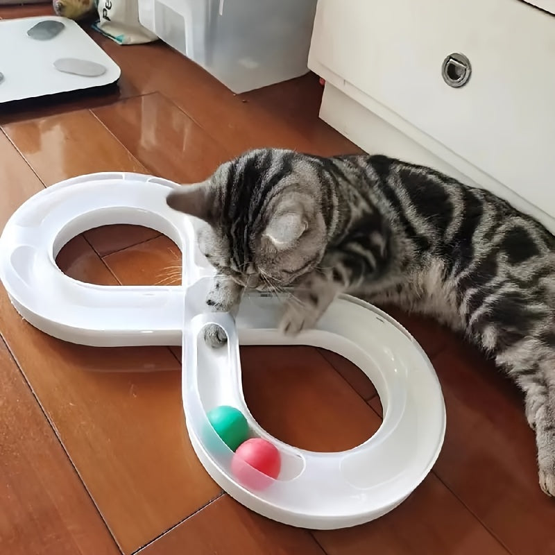 Interactive Cat Turntable Toy Track Ball for Play and Boredom Relief