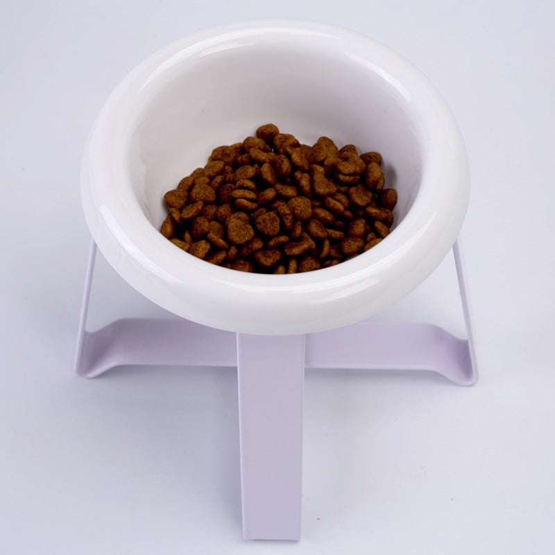 2-in-1 Creative Pet Bowl Antislip Food and Water Feeder With Stand