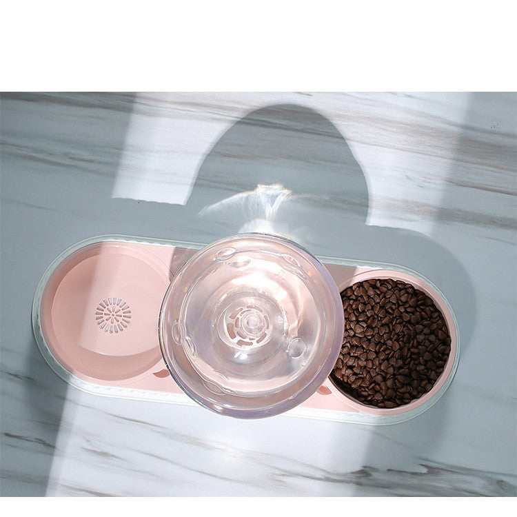 Plastic Automatic Pet Water and Food Feeder Bowl for Cats and Dogs