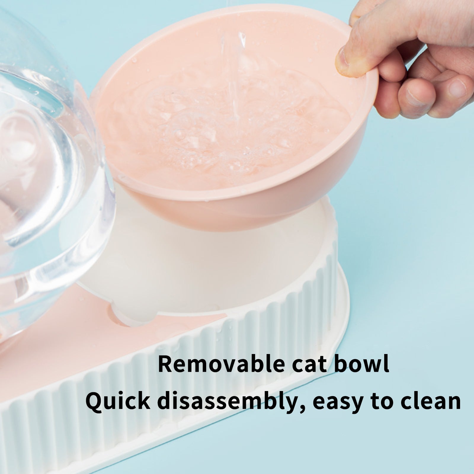 Plastic Automatic Pet Water and Food Feeder Bowl for Cats and Dogs