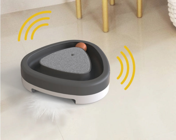 Smart Pet Cat Triangle Turntable Interactive Electric Scratcher Toy