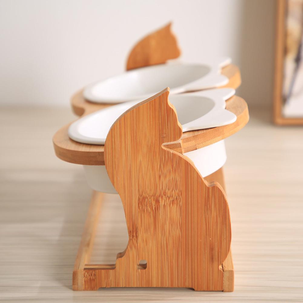 Pet Food Bowl Ceramic and Stainless Steel Feeding Dish