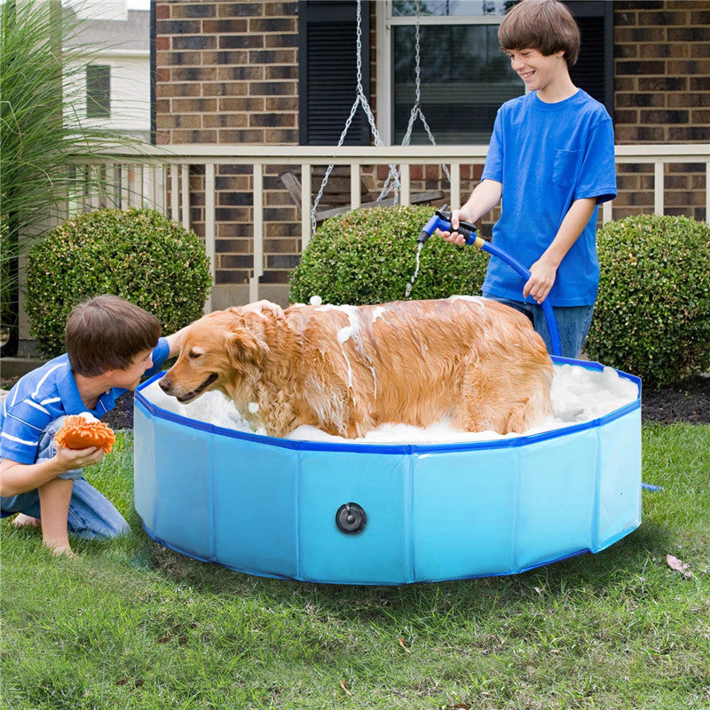 Foldable Pet Bathing Pool Collapsible Tub for Dogs, Cats, and Kids