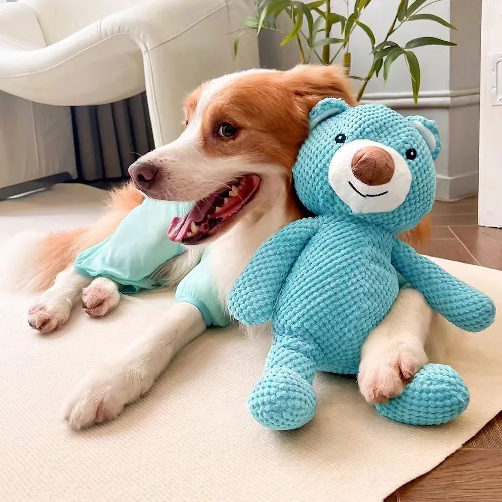 Large Plush Pet Toy Squeaky Animal Shape Chew Dental Accessory