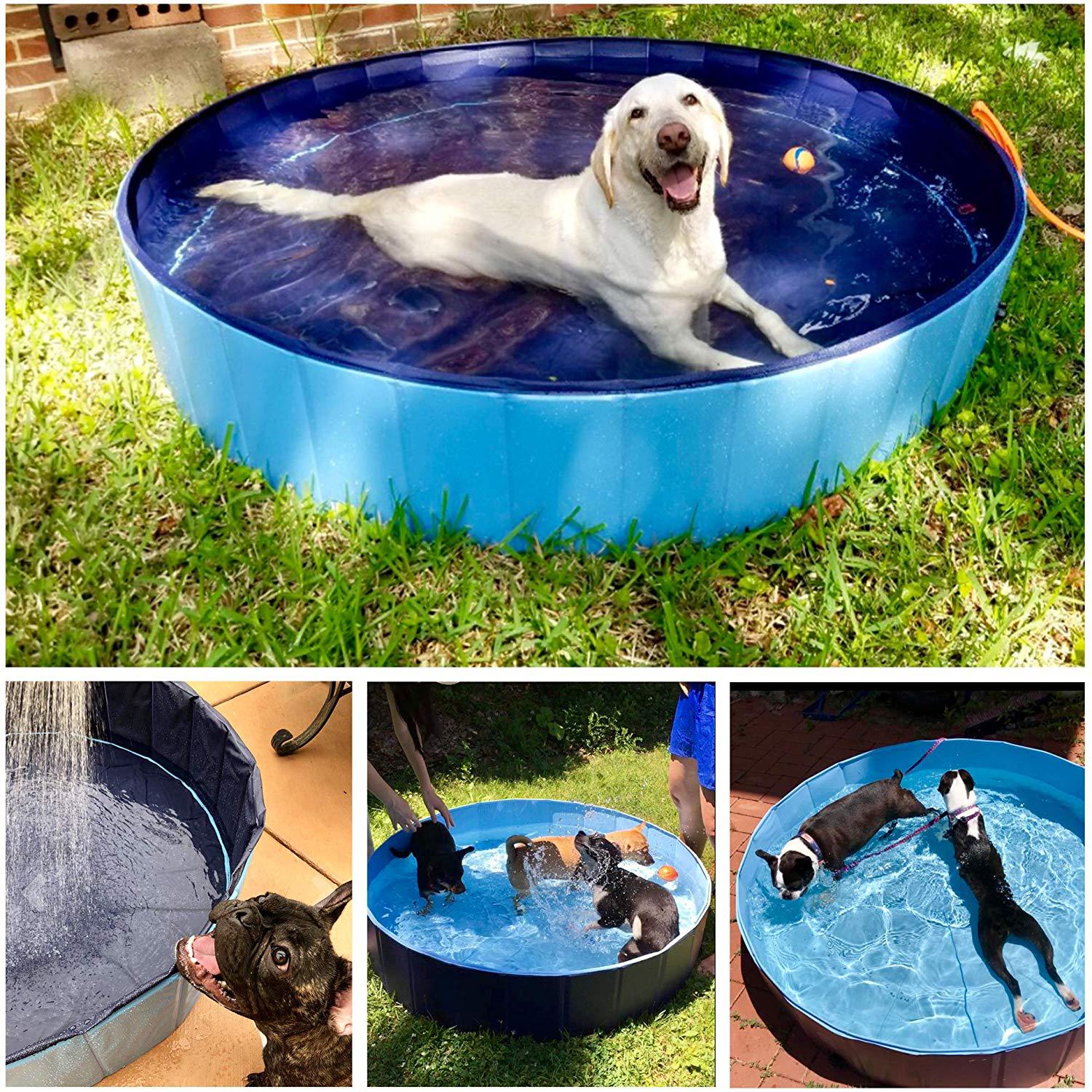Foldable Pet Bathing Pool Collapsible Tub for Dogs, Cats, and Kids