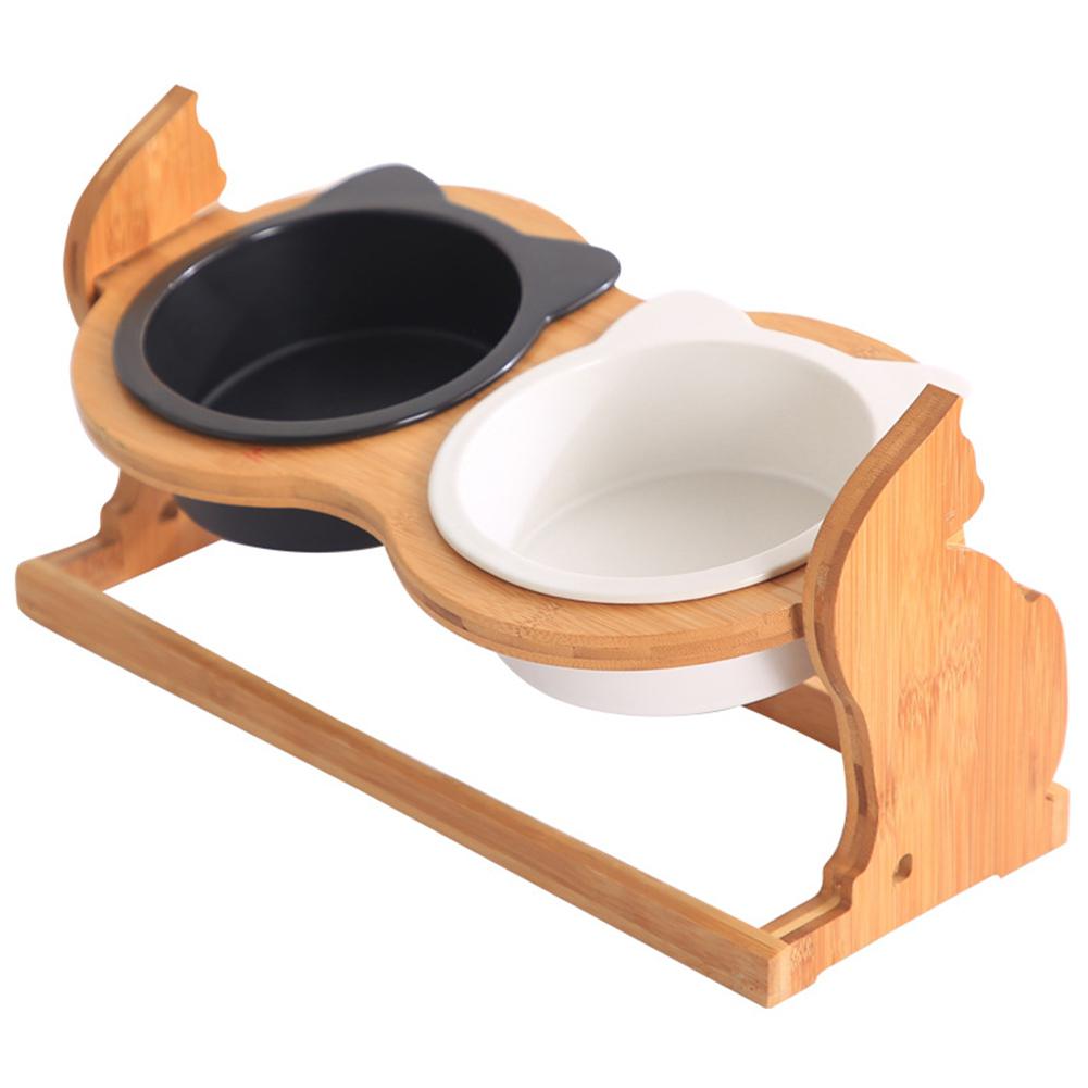 Pet Food Bowl Ceramic and Stainless Steel Feeding Dish