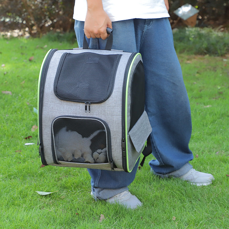 Outdoor Portable Breathable Backpack Large Capacity Pet Handbag