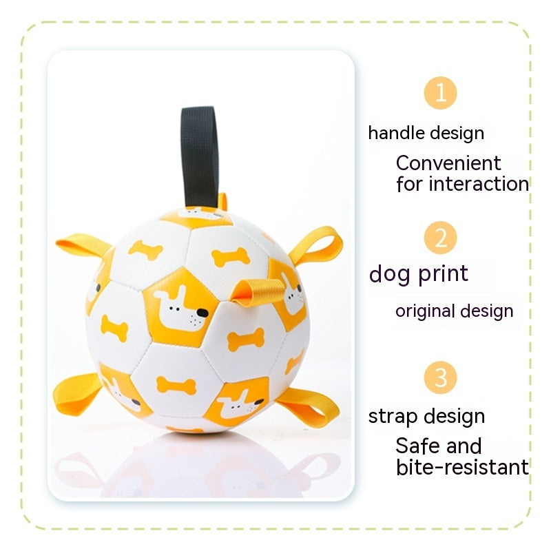 Interactive Pet Football Toy Outdoor Training Bite Resistant Chew Ball