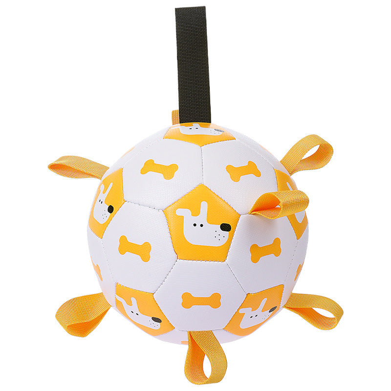 Interactive Pet Football Toy Outdoor Training Bite Resistant Chew Ball