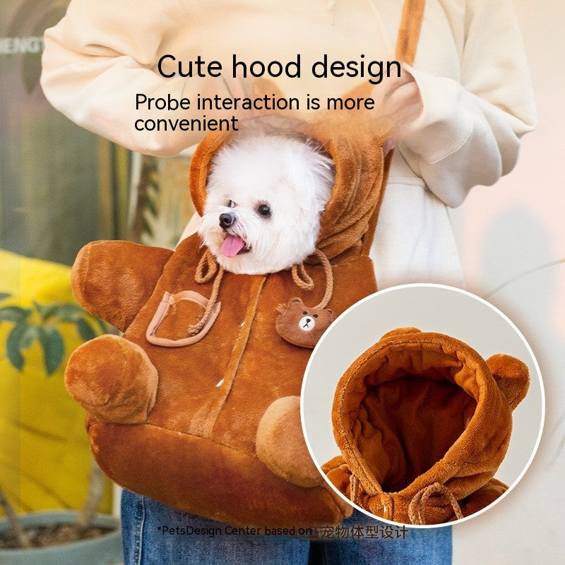 Animal-Shaped Pet Backpack Off-Shoulder Portable Bag for Cats and Dogs
