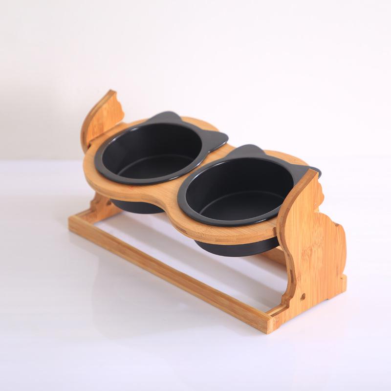 Pet Food Bowl Ceramic and Stainless Steel Feeding Dish