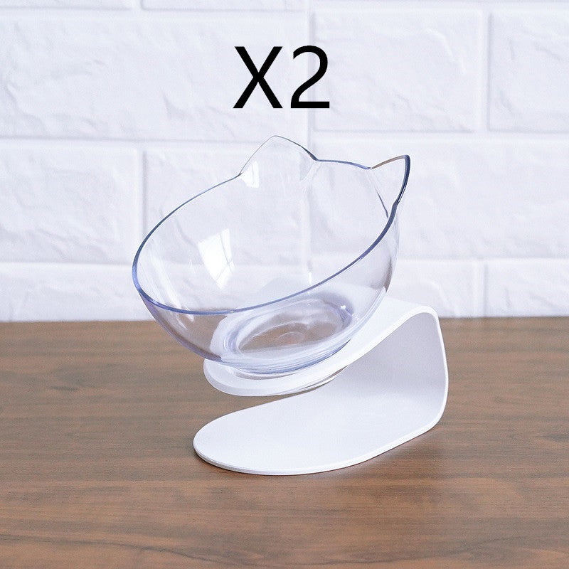 Non-Slip Raised Pet Double Bowl Food Feeder Cervical Protection