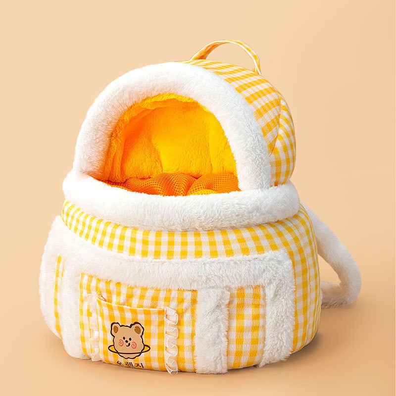 Animal-Shaped Pet Backpack Off-Shoulder Portable Bag for Cats and Dogs