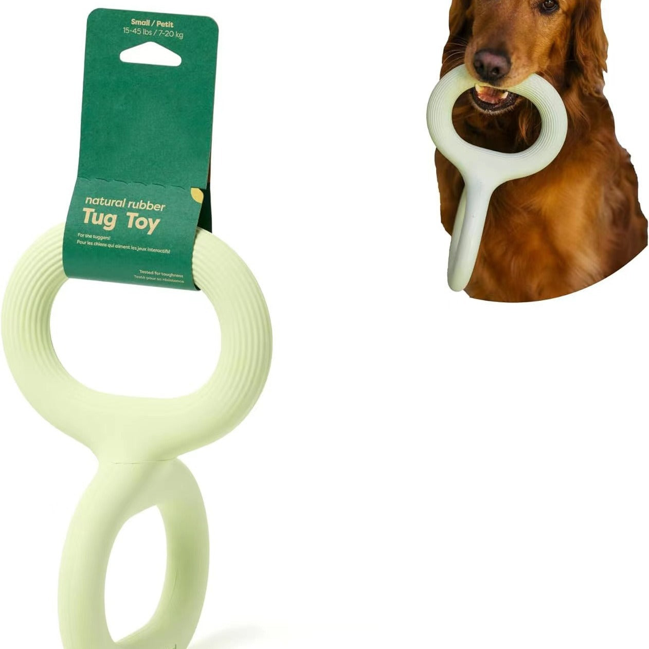Rubber Pet Bite Pull Toy Durable Chew Training Accessory