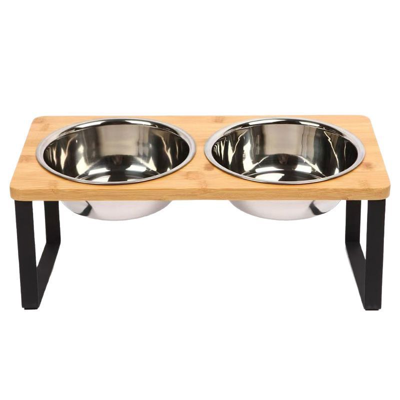 Elevated Stainless Steel Pet Bowl Large Capacity Anti-Tip Feeder