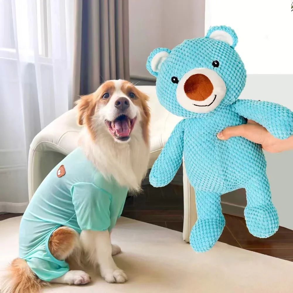 Large Plush Pet Toy Squeaky Animal Shape Chew Dental Accessory