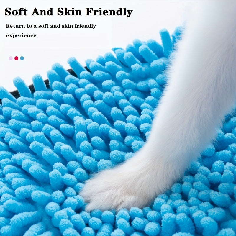 Super Absorbent Microfiber Pet Towel Quick-Drying with Hand Pockets for Dogs and Cats