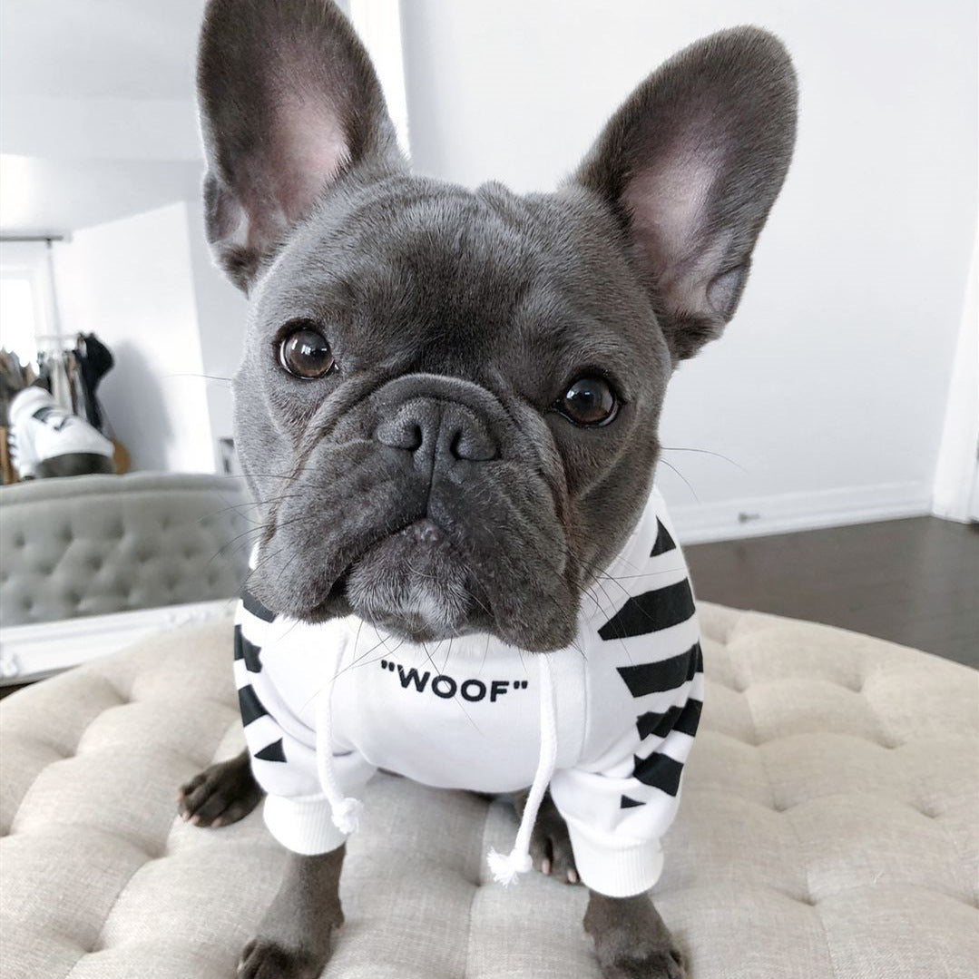 Pet Fashion Sweater Three-Stripe Autumn Winter Sports Outfit for Dogs
