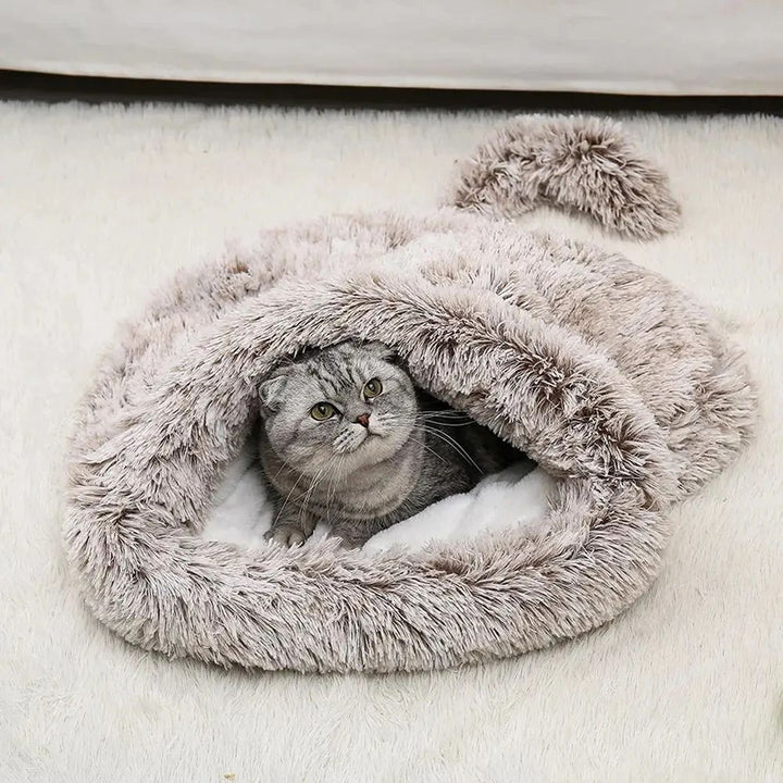 Plush Pet Hideout House Winter Warm Sleeping Bed Small Animal Nest