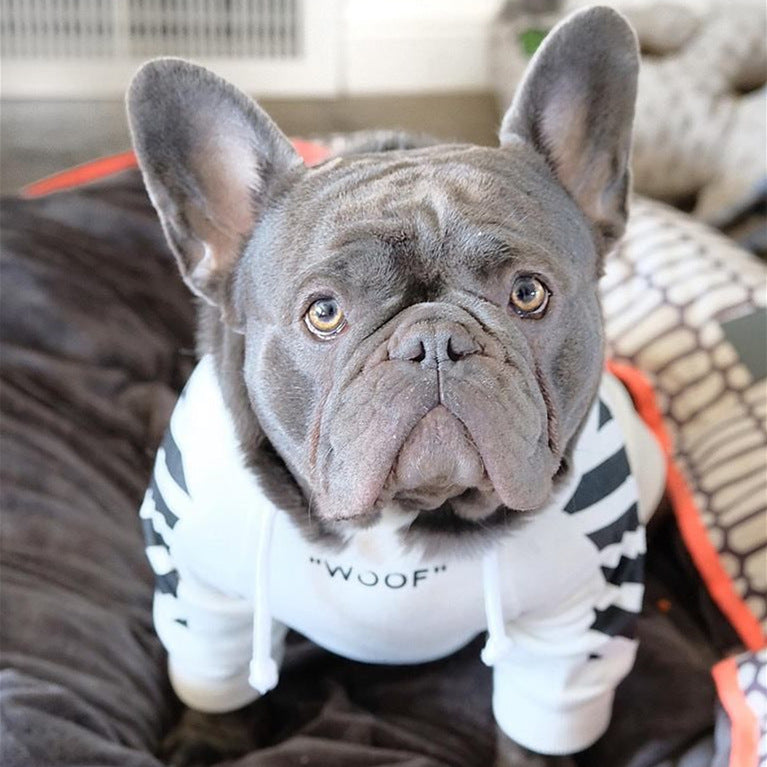 Pet Fashion Sweater Three-Stripe Autumn Winter Sports Outfit for Dogs