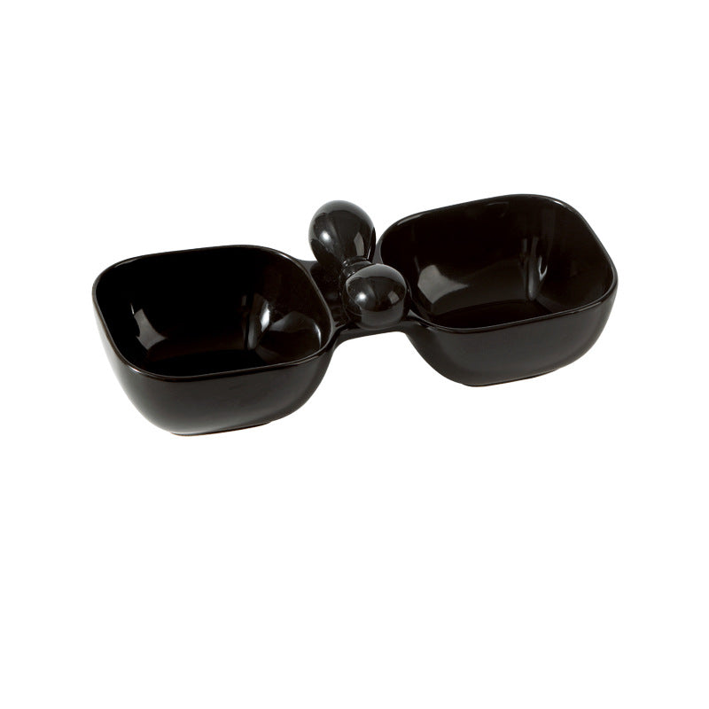 Ceramic Pet Bowl Dual Set Food and Water Bowl for Pets