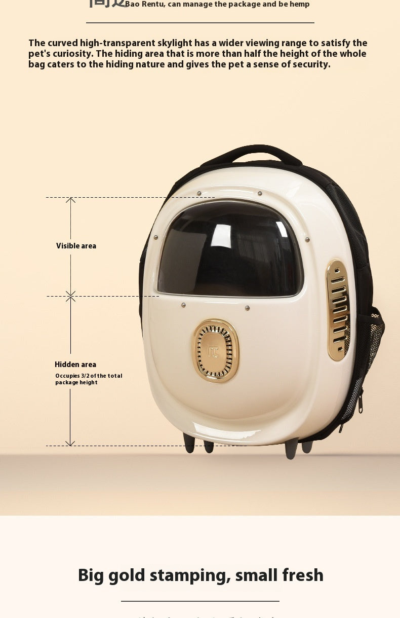 Pet Backpack with Half-Window Heating and Temperature Control Astronaut Bag