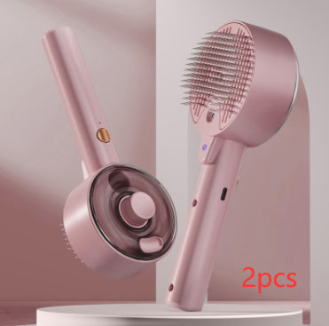Self-Cleaning Pet Hair Remover Brush Steam Grooming Tool for Cats and Dogs
