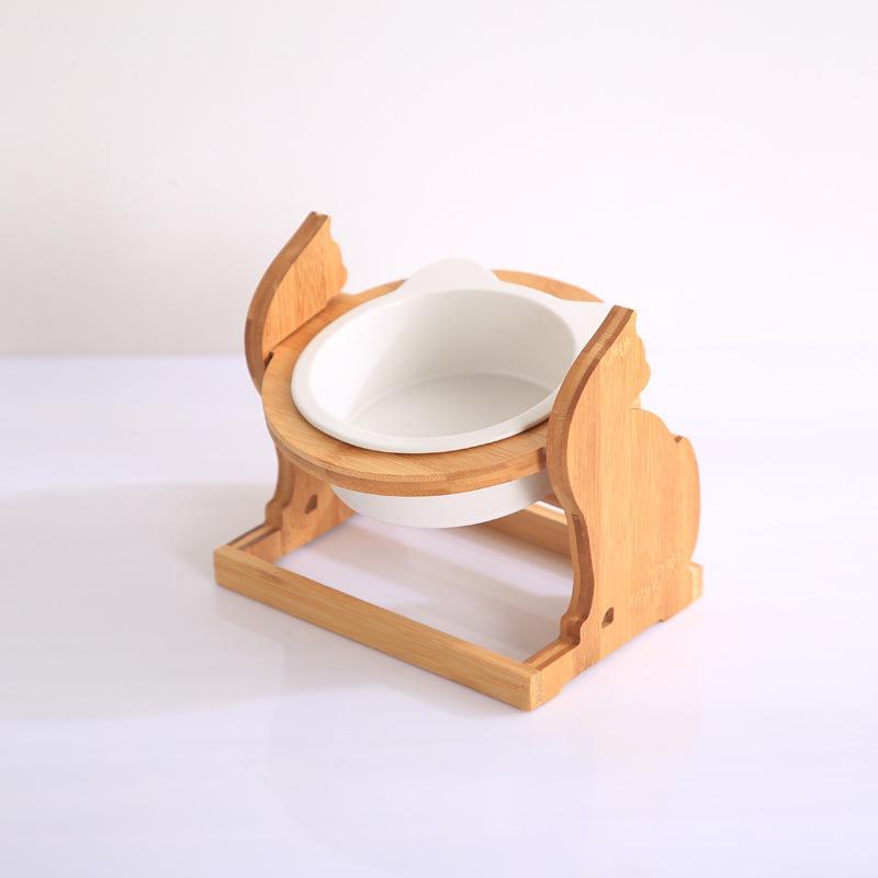 Pet Food Bowl Ceramic and Stainless Steel Feeding Dish