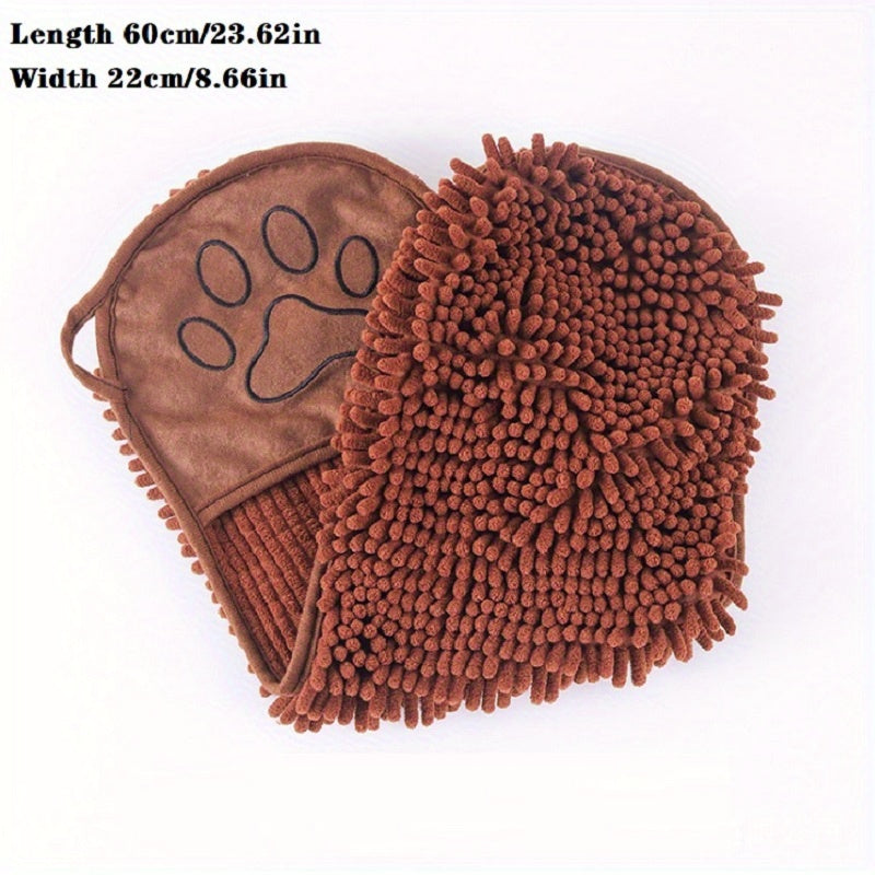 Super Absorbent Microfiber Pet Towel Quick-Drying with Hand Pockets for Dogs and Cats