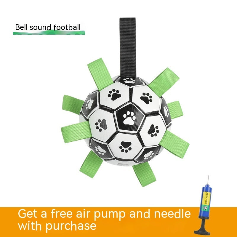 Interactive Pet Football Toy Outdoor Training Bite Resistant Chew Ball