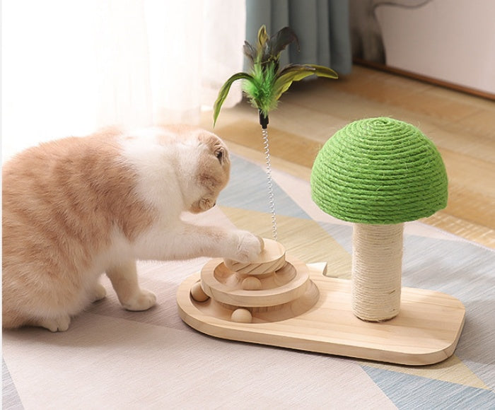 Pet Scratching Post Toy Furniture With Sisal Balls Claw Scratcher