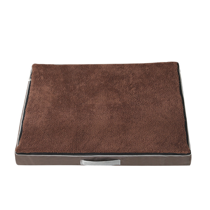 Large Plush Pet Bed Memory Foam Removable Washable Nonslip Mat