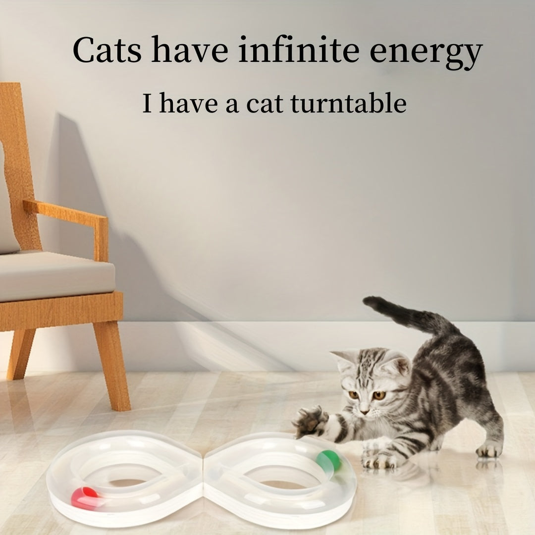 Interactive Cat Turntable Toy Track Ball for Play and Boredom Relief