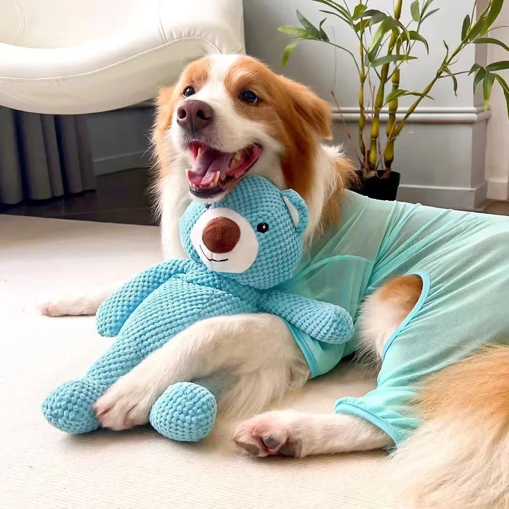 Large Plush Pet Toy Squeaky Animal Shape Chew Dental Accessory