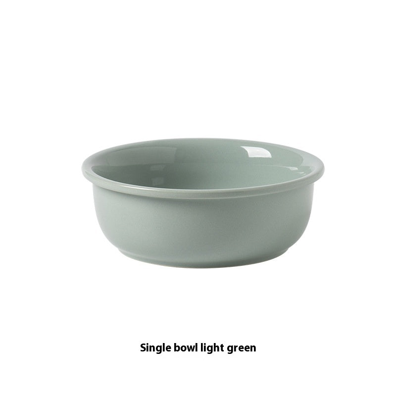 Ceramic Pet Double Bowl Food and Water Feeding Accessory
