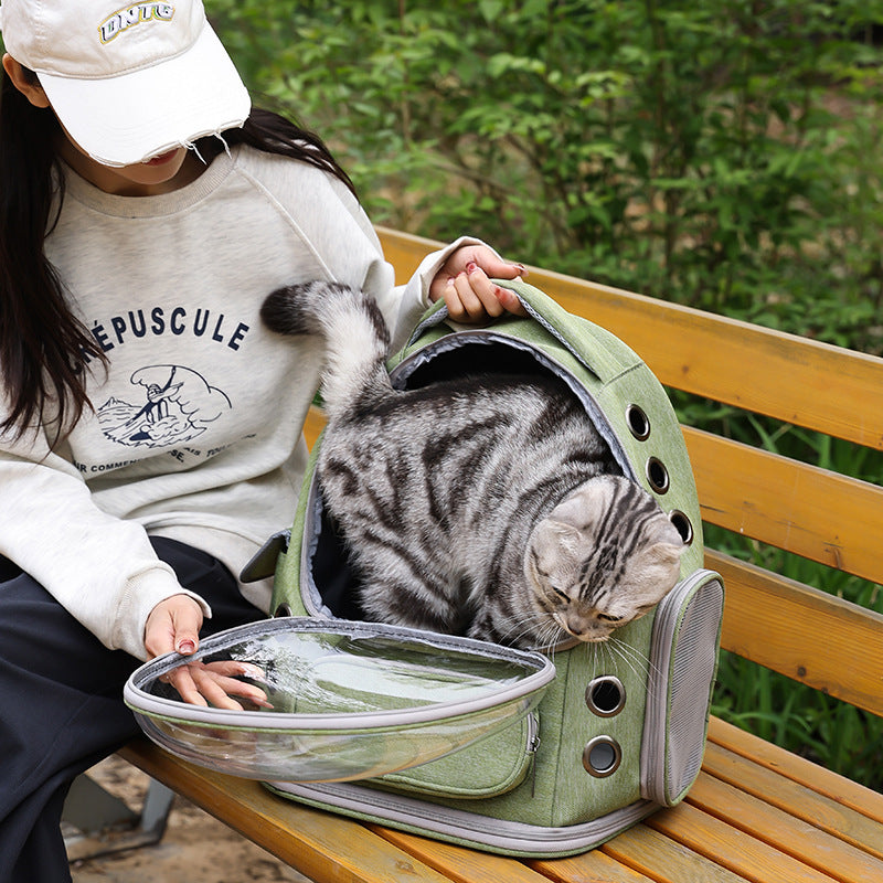 Portable Transparent Pet Backpack Space Capsule Bag for Cats and Dogs