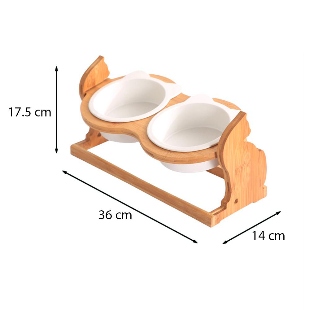 Pet Food Bowl Ceramic and Stainless Steel Feeding Dish