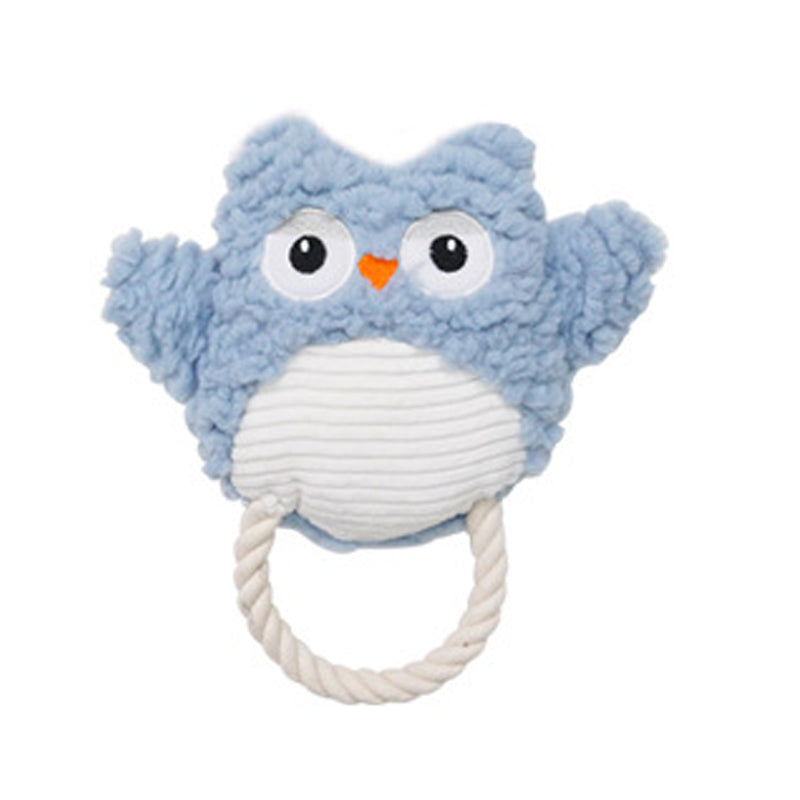 Plush Pet Toy Animal Shape Bite Resistant Squeaky Training Accessory