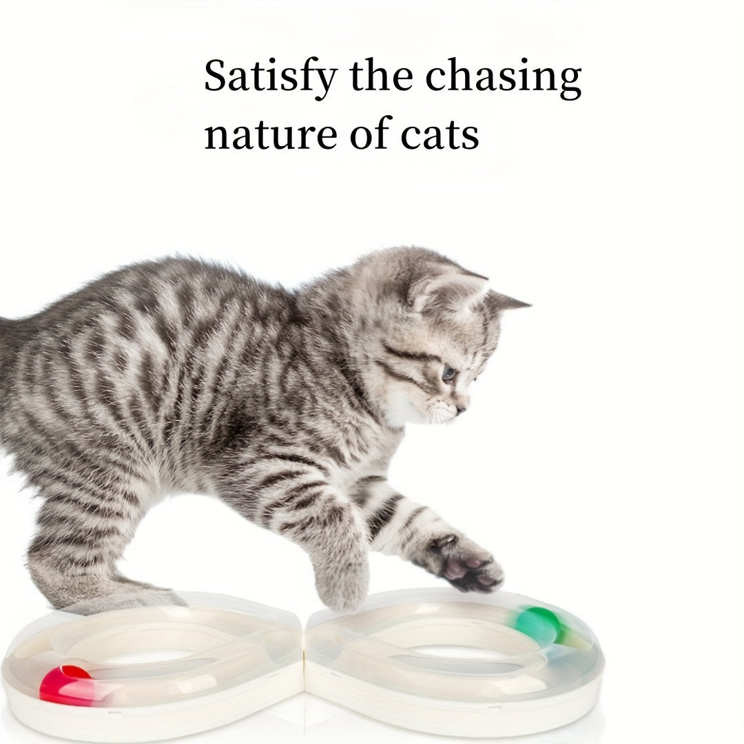 Interactive Cat Turntable Toy Track Ball for Play and Boredom Relief
