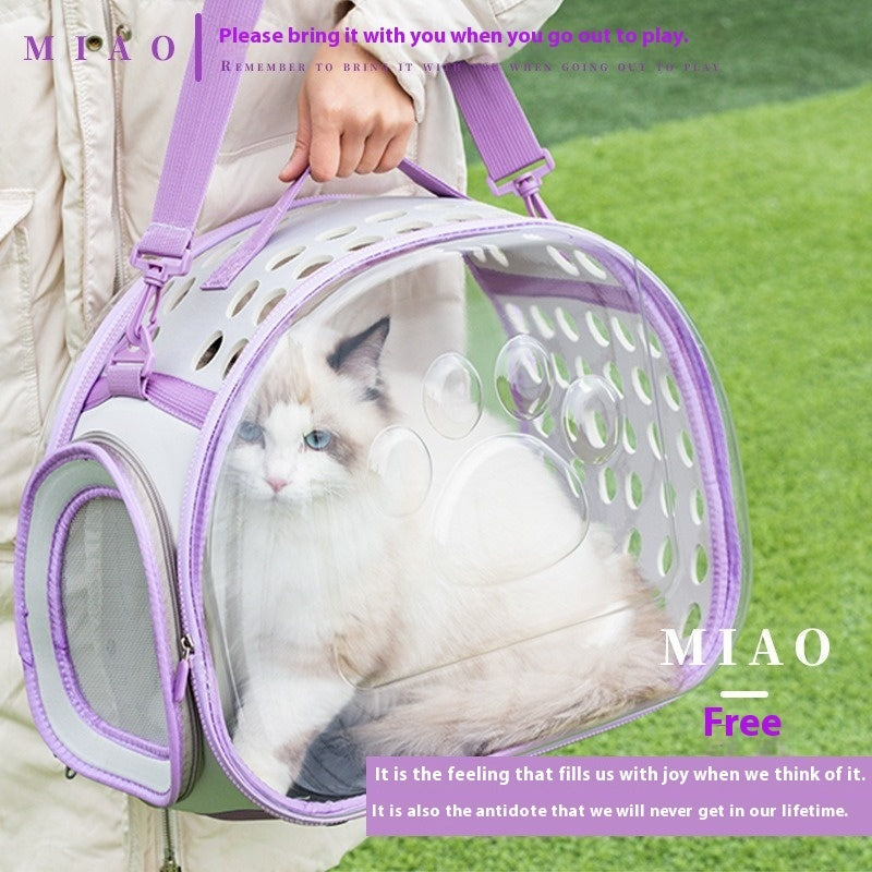 Transparent Pet Space Capsule Backpack Carrier for Cats