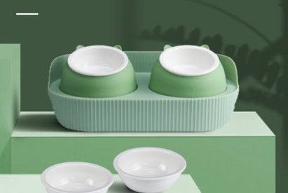 Ceramic Pet Food Bowl Ergonomic Design Cervical Spine Protection