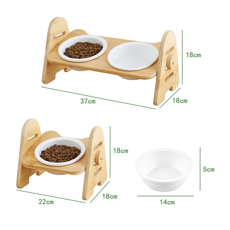 Oblique Mouth Pet Cervical Spine Protection Cat Dog Drinking Bowl