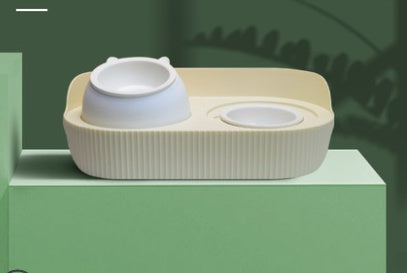 Ceramic Pet Food Bowl Ergonomic Design Cervical Spine Protection