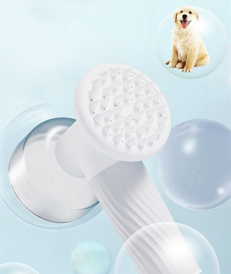 Automatic Foaming Pet Bath Brush with Soap Dispenser Electric Grooming and Massage Tool for Dogs and Cats